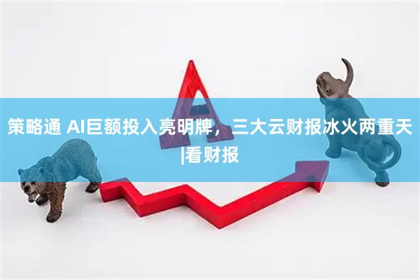 策略通 AI巨额投入亮明牌，三大云财报冰火两重天|看财报